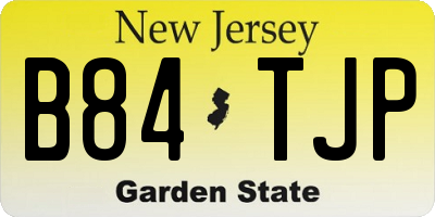 NJ license plate B84TJP