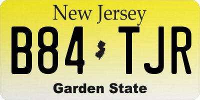 NJ license plate B84TJR