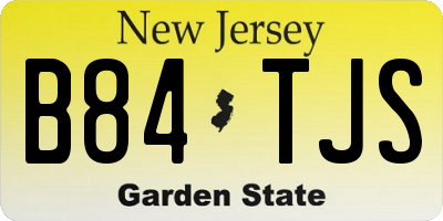 NJ license plate B84TJS