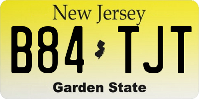 NJ license plate B84TJT