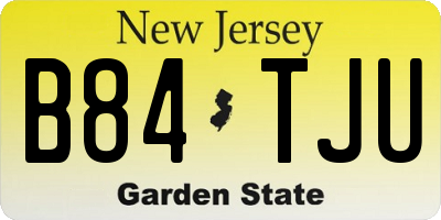 NJ license plate B84TJU