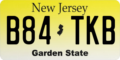 NJ license plate B84TKB