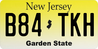 NJ license plate B84TKH