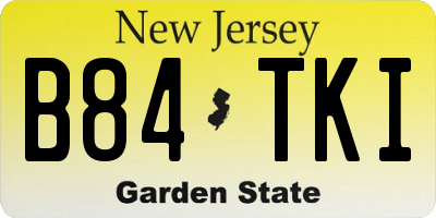 NJ license plate B84TKI