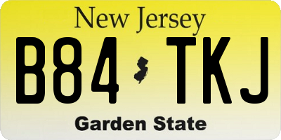 NJ license plate B84TKJ
