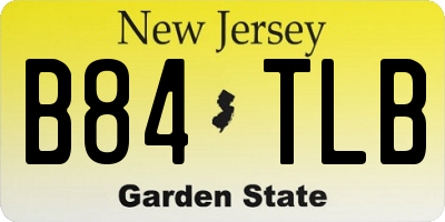 NJ license plate B84TLB