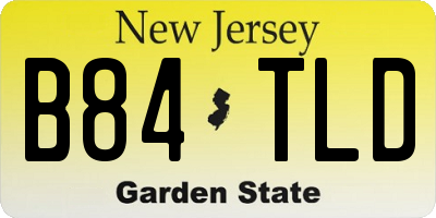 NJ license plate B84TLD