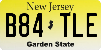 NJ license plate B84TLE