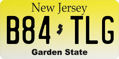 NJ license plate B84TLG