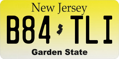 NJ license plate B84TLI