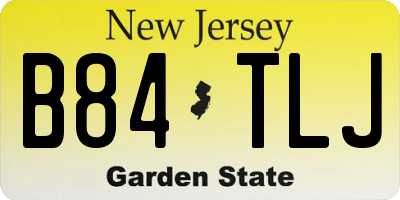 NJ license plate B84TLJ