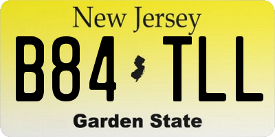 NJ license plate B84TLL
