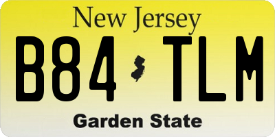 NJ license plate B84TLM