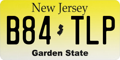 NJ license plate B84TLP