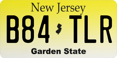 NJ license plate B84TLR