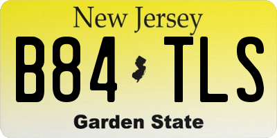 NJ license plate B84TLS