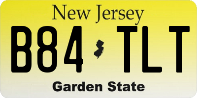 NJ license plate B84TLT