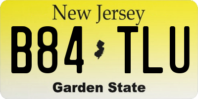 NJ license plate B84TLU