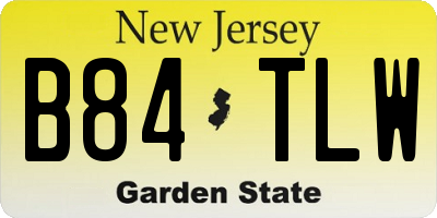 NJ license plate B84TLW