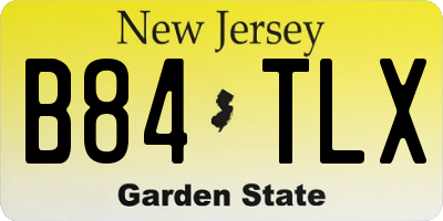 NJ license plate B84TLX