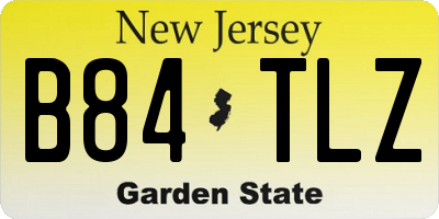 NJ license plate B84TLZ