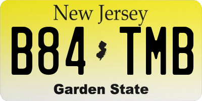 NJ license plate B84TMB
