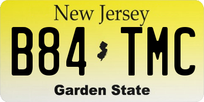 NJ license plate B84TMC