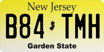 NJ license plate B84TMH