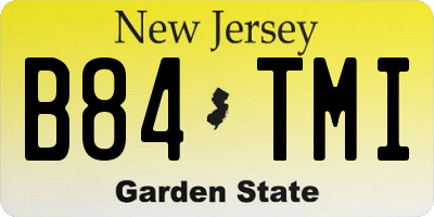NJ license plate B84TMI