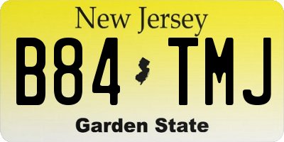 NJ license plate B84TMJ
