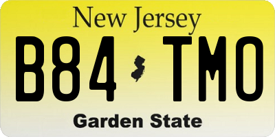 NJ license plate B84TMO
