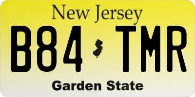 NJ license plate B84TMR