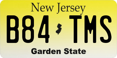 NJ license plate B84TMS