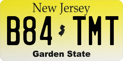 NJ license plate B84TMT