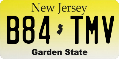 NJ license plate B84TMV