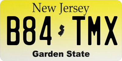 NJ license plate B84TMX