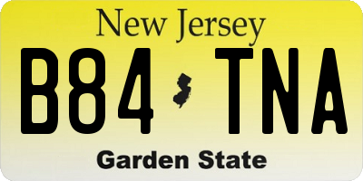 NJ license plate B84TNA