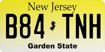 NJ license plate B84TNH