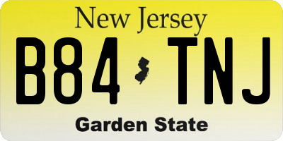 NJ license plate B84TNJ