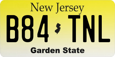 NJ license plate B84TNL