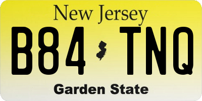 NJ license plate B84TNQ
