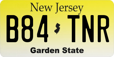 NJ license plate B84TNR