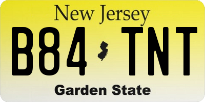 NJ license plate B84TNT