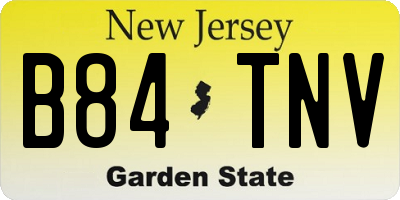 NJ license plate B84TNV