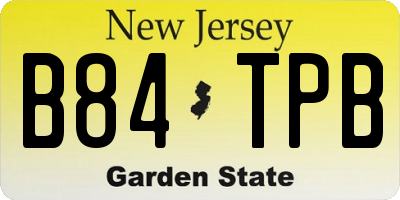 NJ license plate B84TPB