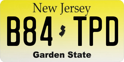 NJ license plate B84TPD