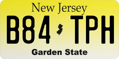 NJ license plate B84TPH
