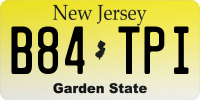NJ license plate B84TPI