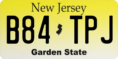 NJ license plate B84TPJ