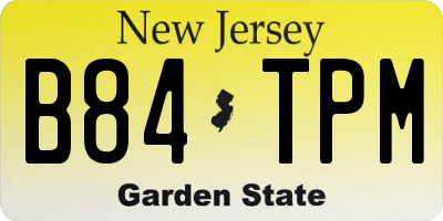 NJ license plate B84TPM